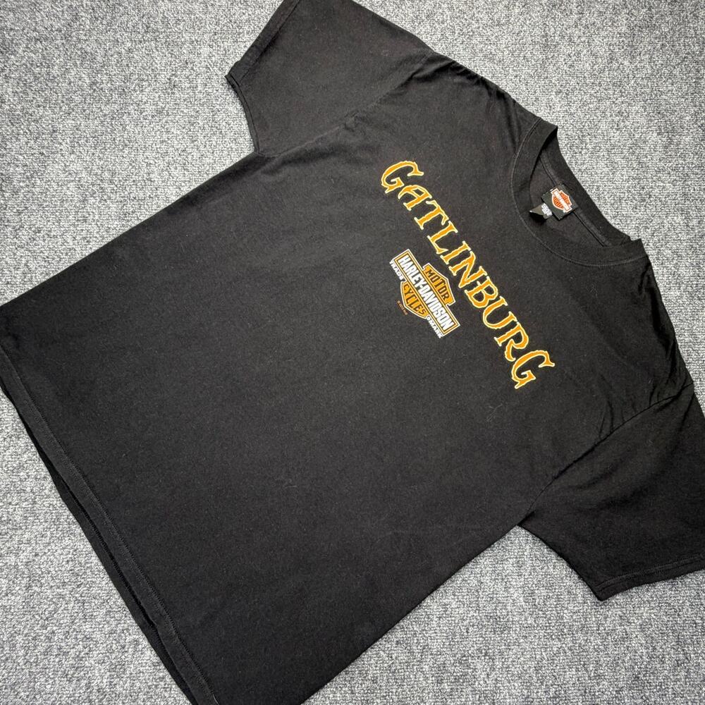 2010 Harley-Davidson Gatlinburg Tennessee Graphic T Shirt Black